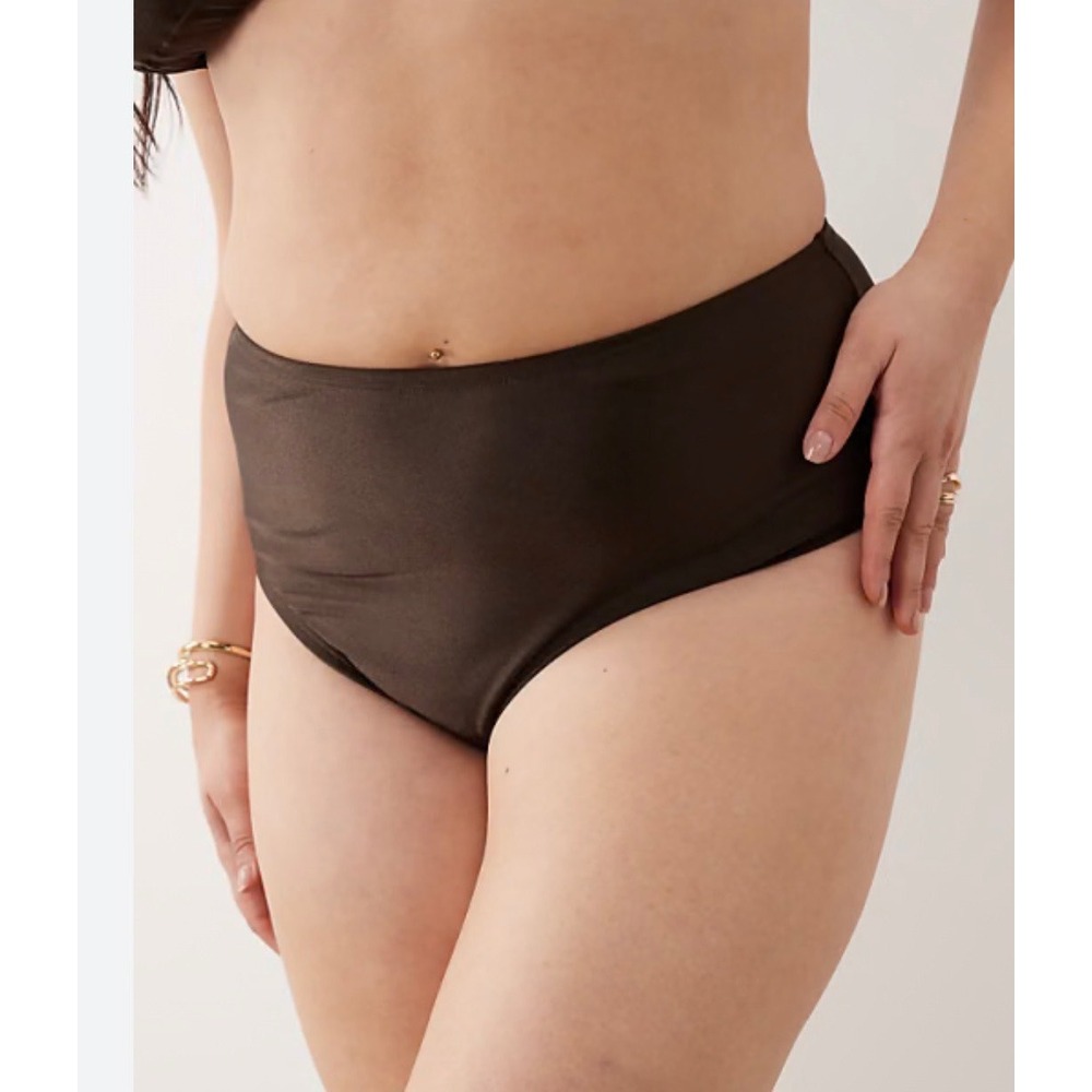 Magicsuit Bikini Bottoms Size 8‎ Brown New High Waist Tummy Control Swimwear